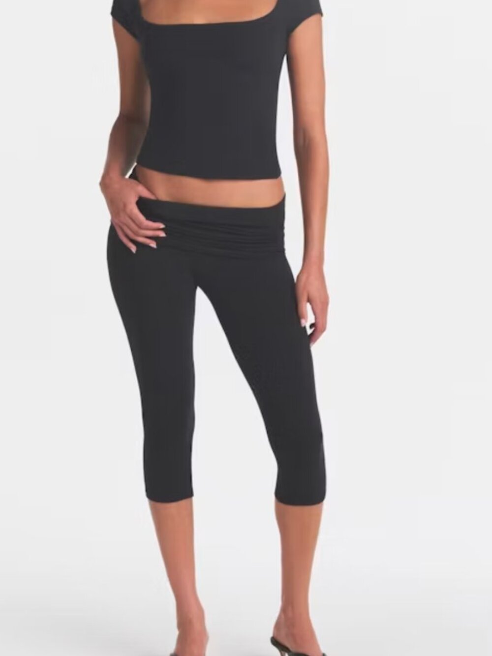 Skims Cotton Jersey Capri Leggings